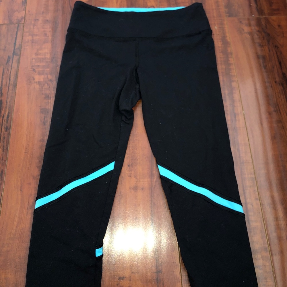 Black & neon blue workout pant